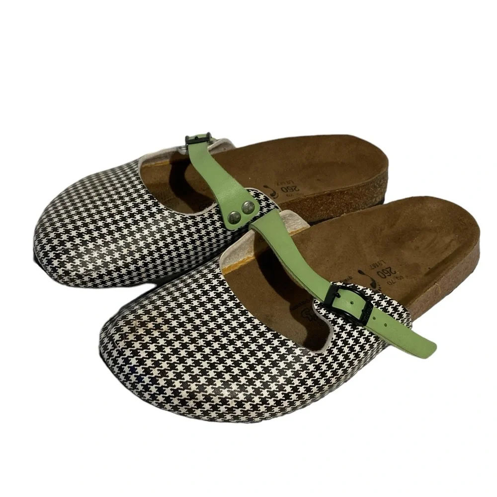 Birkie’s Houndstooth MaryJanes slip on sandals size 9.5 40 uk - Picture 2 of 11